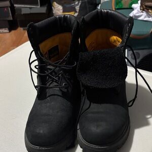 Authentic Timberland sz8 Men's Black Leather Boots